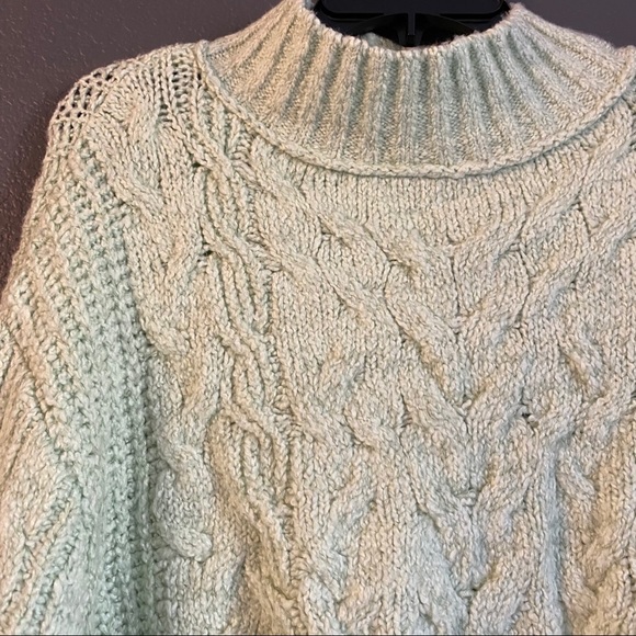 NWT free people carousel sweater mint medium $148 - Picture 3 of 8